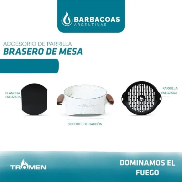 brasero de mesa tromen