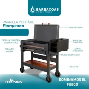 parrilla portatil tromen pampeana