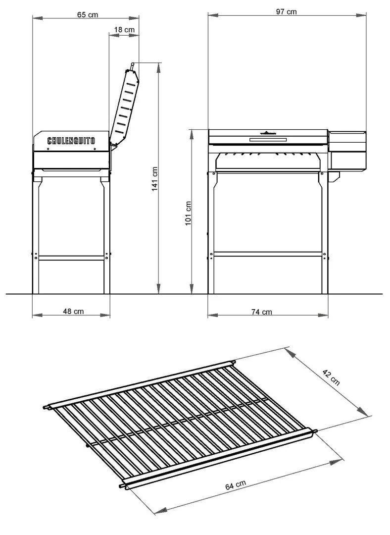 Parrilla a leña Chulenguito Parrilla a leña Chulenguito - Imagen 5